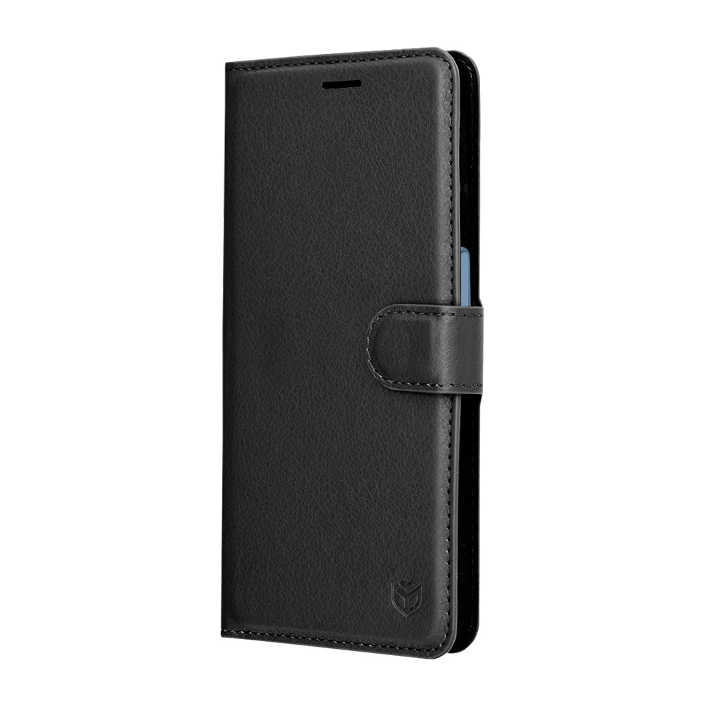 Case for Samsung Galaxy A17 4G A175 / A17 5G A176, Techsuit, Leather Folio, Black