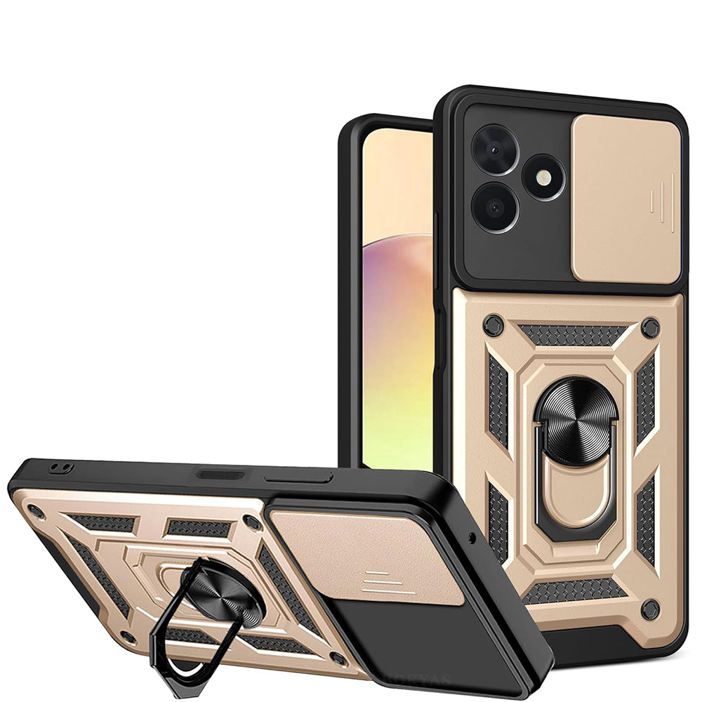 Case for Samsung Galaxy A18 5G A186 / A18 4G A185 / F17 / M17 / A17 4G A175, Techsuit, CamShield, Gold
