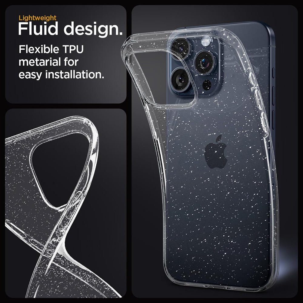 Case for Samsung Galaxy A57 5G, Techsuit, SparkleSkin, Transparent