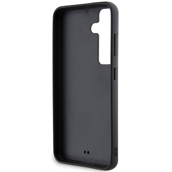 Case for Samsung Galaxy S24 S921, Karl Lagerfeld, Rhinestone Metal Plate, Black