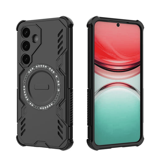 MagSafe Case for Samsung Galaxy S25 FE, Techsuit, ArmorMag, Black