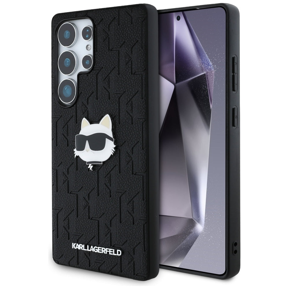 Case for Samsung Galaxy S25 Ultra S938, Karl Lagerfeld, Monogram Choupette's Head, Black