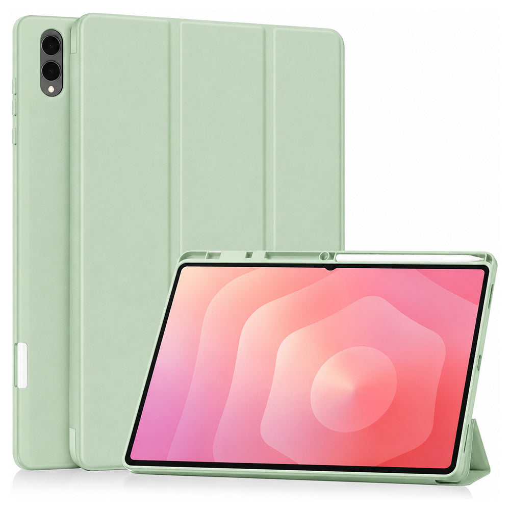 Case for Samsung Galaxy Tab S12 Ultra / Tab S11 Ultra, Techsuit, Flex Trifold, Matcha Green
