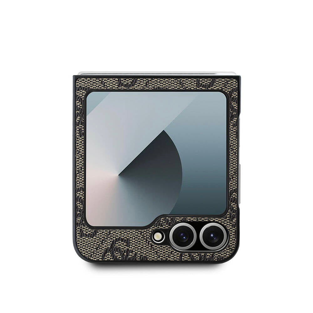 Case for Samsung Galaxy Z Flip7 F766, Guess, 4G Metal Logo, Brown