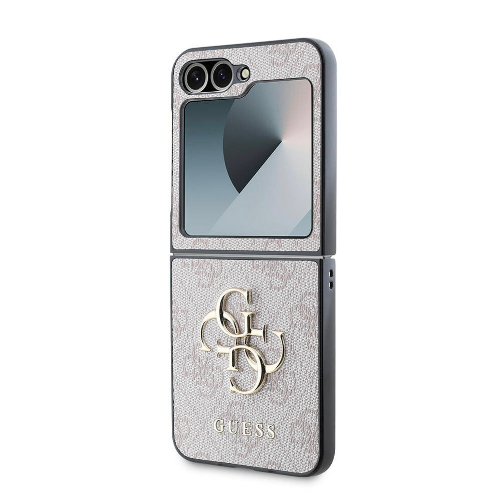 Case for Samsung Galaxy Z Flip7 F766, Guess, 4G Metal Logo, Black