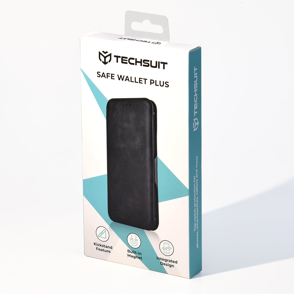 Case for Xiaomi Poco C75 / Redmi 14C, Techsuit, Safe Wallet Plus, Black