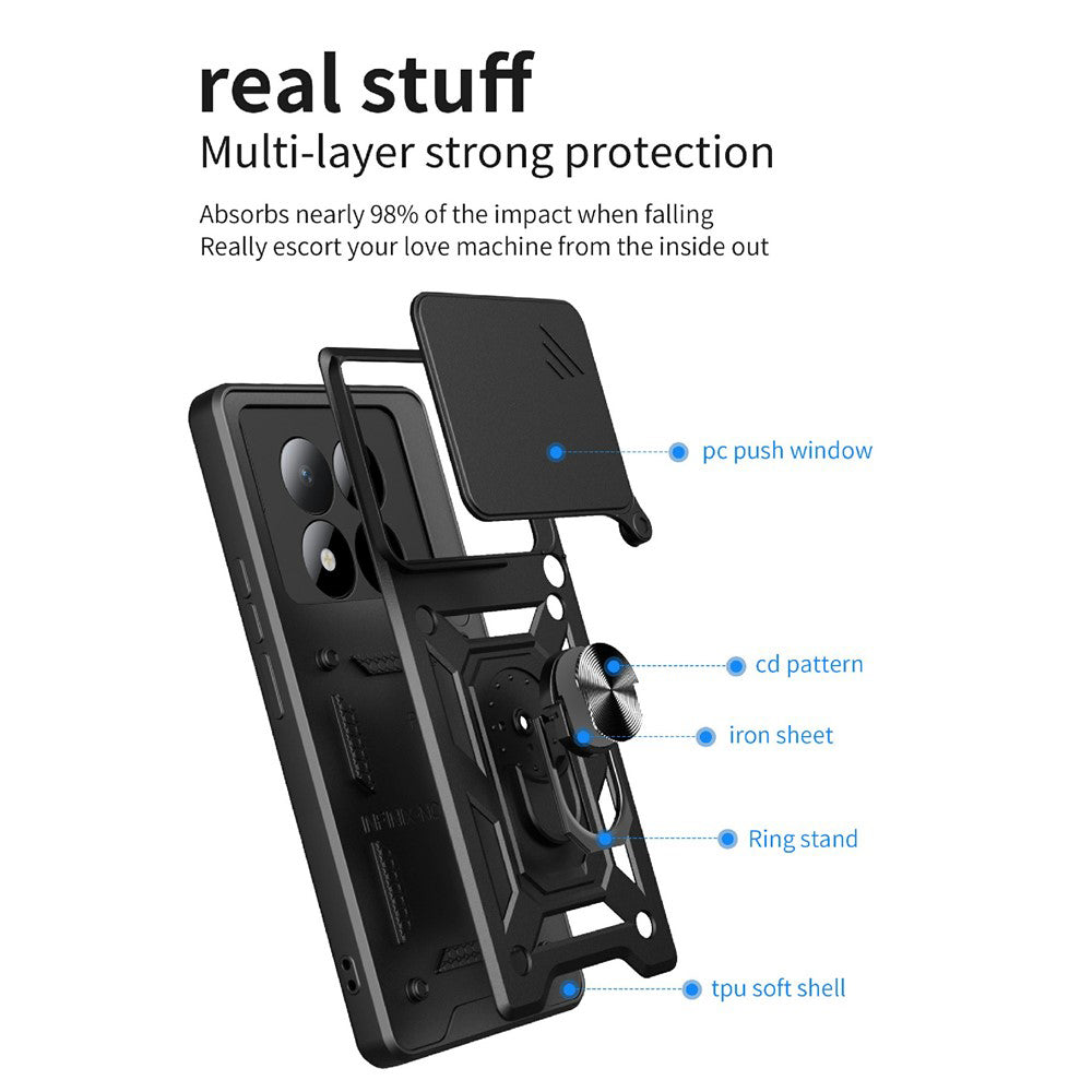 Case for Xiaomi Poco M8 Pro / Redmi Note 15 Pro+ 5G, Techsuit, CamShield, Blue