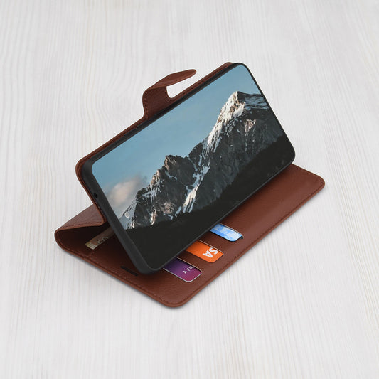 Case for Xiaomi Poco M8 Pro / Redmi Note 15 Pro+ 5G, Techsuit, Leather Folio, Brown