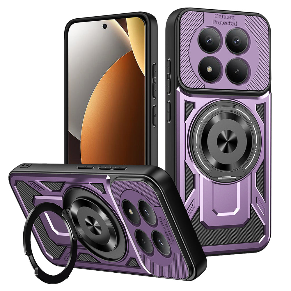 Case for Xiaomi Poco M8 Pro / Redmi Note 15 Pro+ 5G, Techsuit, RuggedCam, Purple