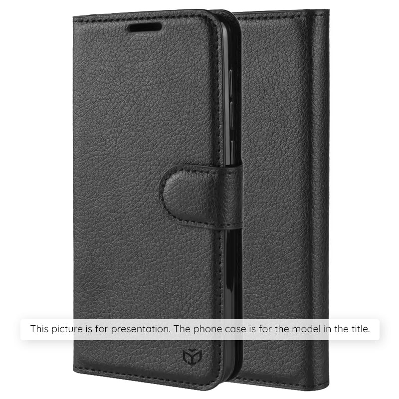 Case for Xiaomi Redmi Note 15 Pro 5G, Techsuit, Leather Folio, Black