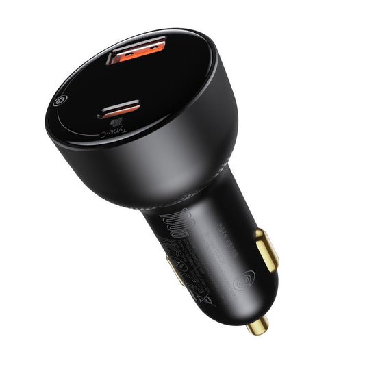 Car Charger Baseus Superme, 100W, 5A, 1 x USB-A - 1 x USB-C, Black CCZX-01 CCZX-01