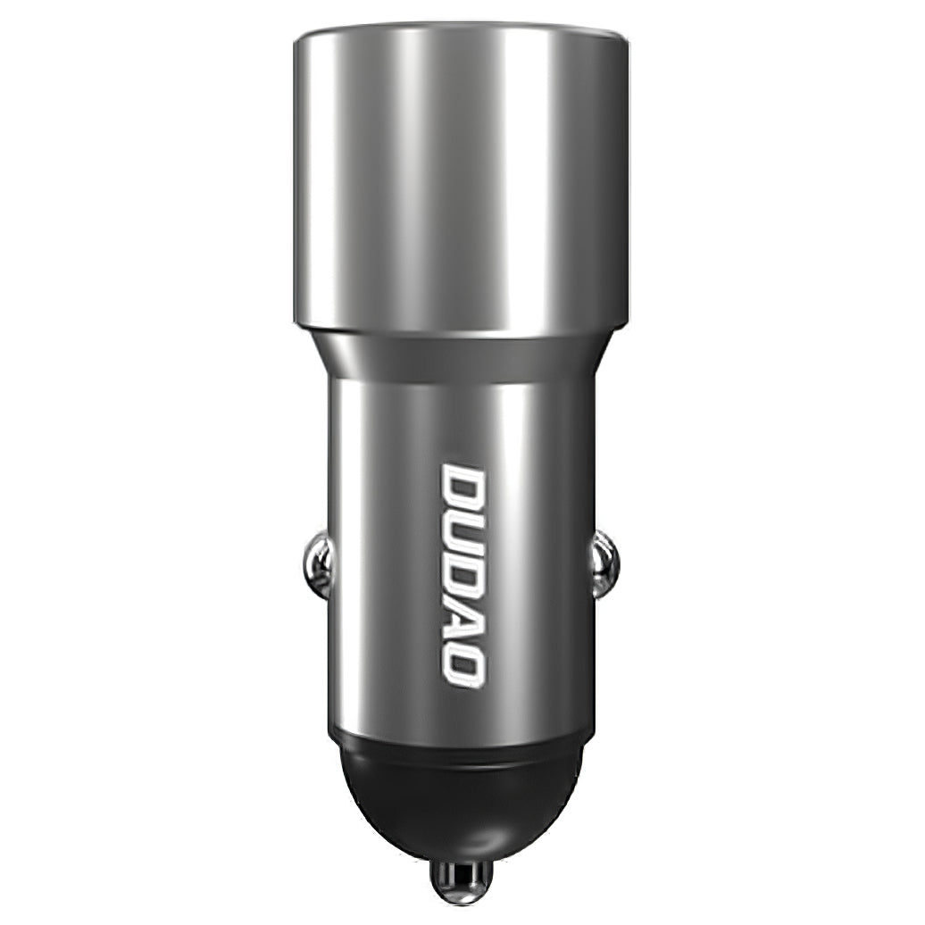 Dudao R4PQ USB Car Charger, 1 X USB - 1 X USB Type-C, 22.5 W, Quick Charge - Power Delivery, Gray