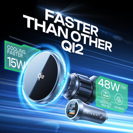 Lisen W701 Wireless Car Charger, 15W, 1.67A, Black YL0224060042