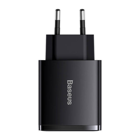 Baseus Compact Network Charger, 30W, 3A, 1 x USB-C - 2 x USB-A, Black CCXJ-E01 CCXJ-E01