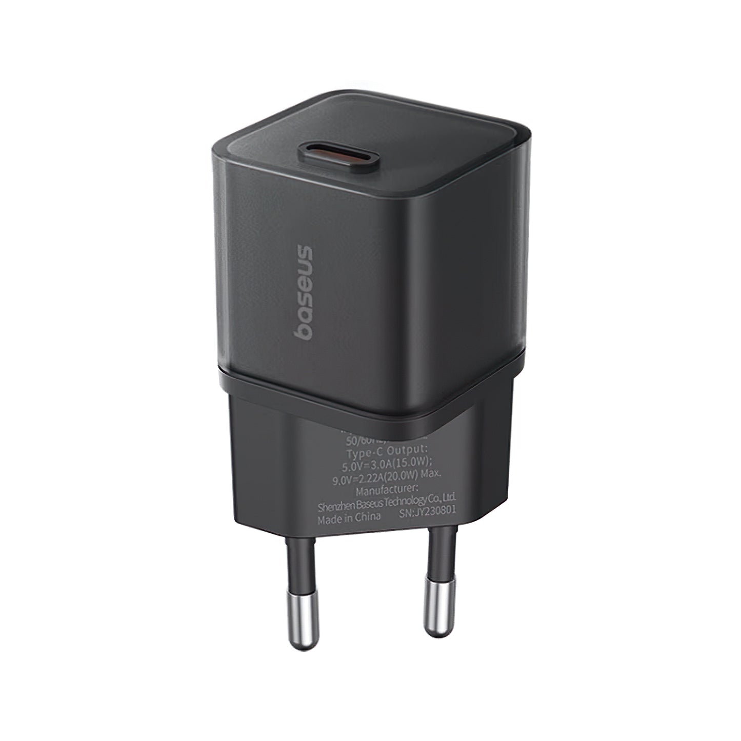 Network Charger Baseus GaN5S, 20W, 3A, 1 x USB-C, Black P10162503113113-00