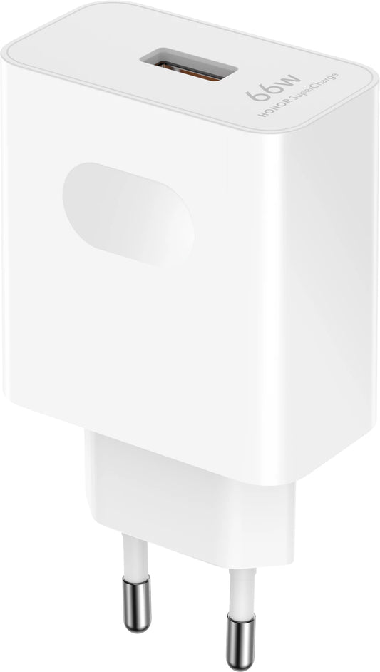 Honor HN-110600E00 Network Charger with USB-C Cable, 66W, 6A, 1 x USB-A, White 5503AAHX