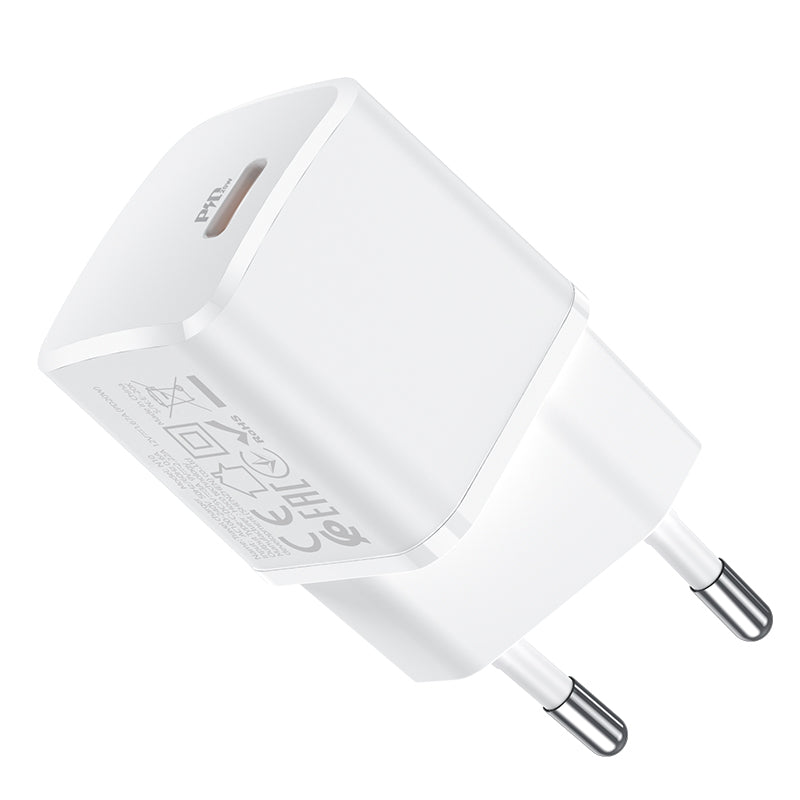 Network Charger HOCO N10, 20W, 3A, 1 x USB-C, White