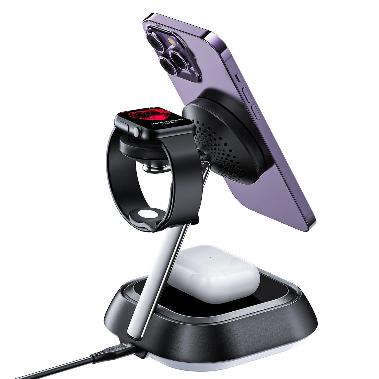 Acefast E16 3in1 Wireless Network Charger, 15W, 1.67A, Black