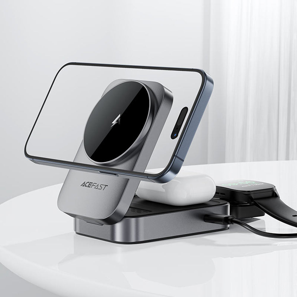 Acefast E22 3in1 Wireless Network Charger, 22.5W, 1.67A, Gray