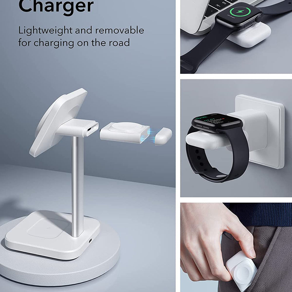ESR HaloLock 3in1 Wireless Network Charger, 15W, 1.67A, White