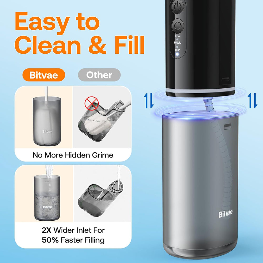 Bitvae BVP1 Oral Irrigator, Black