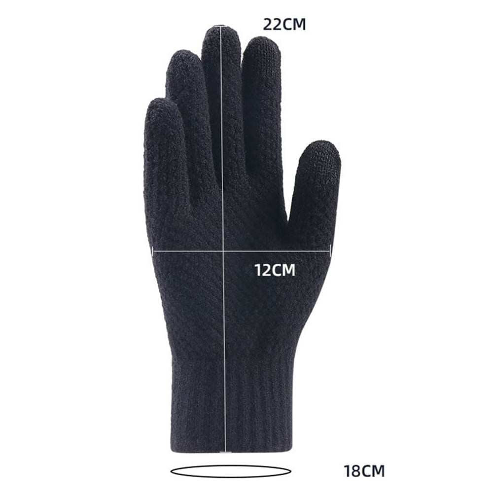 Techsuit Men's Winter Touchscreen Gloves ST0013, Size 22cm, Gray