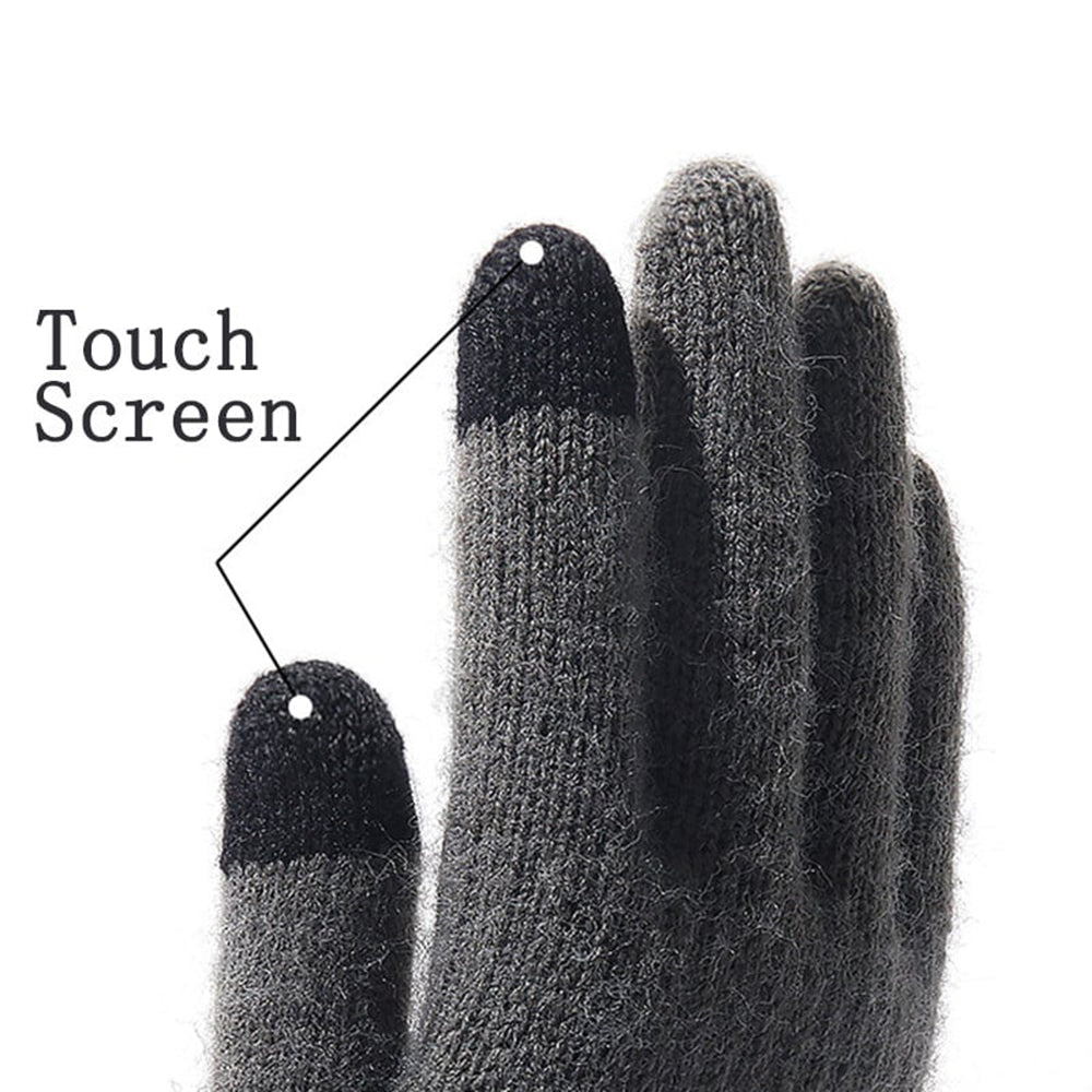 Techsuit Men's Winter Touchscreen Gloves ST0013, Size 22cm, Gray