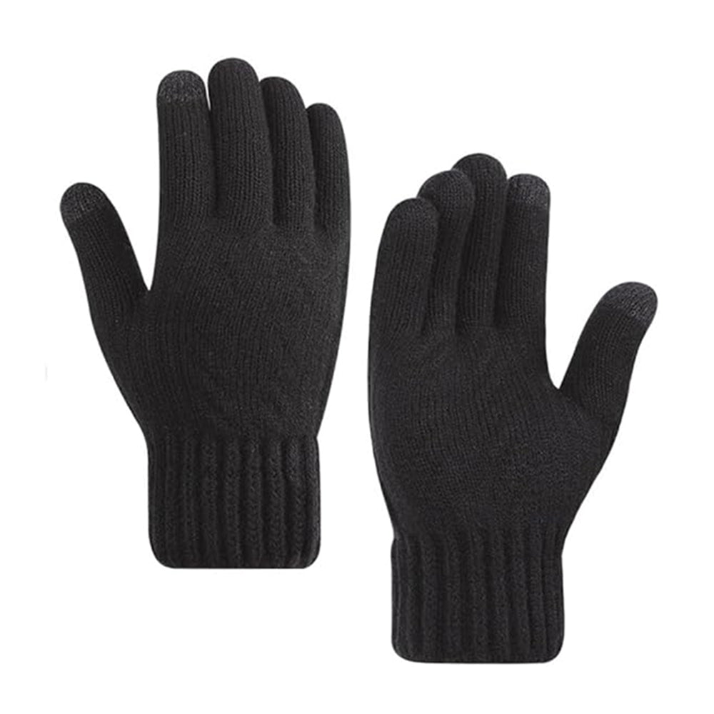 Techsuit Women's Winter Touchscreen Gloves ST0015, Size 17cm, Black