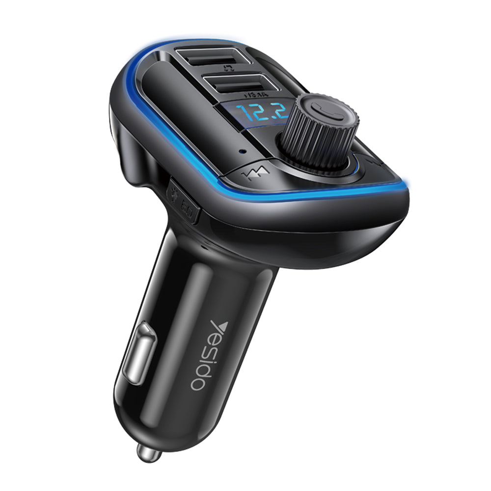 FM Bluetooth Modulator Yesido Y44, 2 x USB-A - 1 x microSD