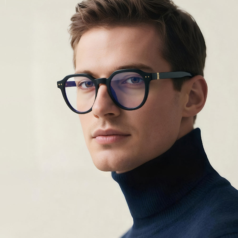 Techsuit 2228 Men's Computer Glasses, Anti-Blue Light, Black