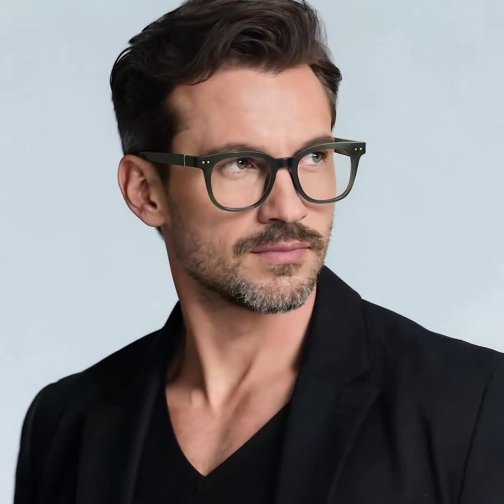 Techsuit 2229 Men's Computer Glasses, Anti-Blue Light, Light Brown