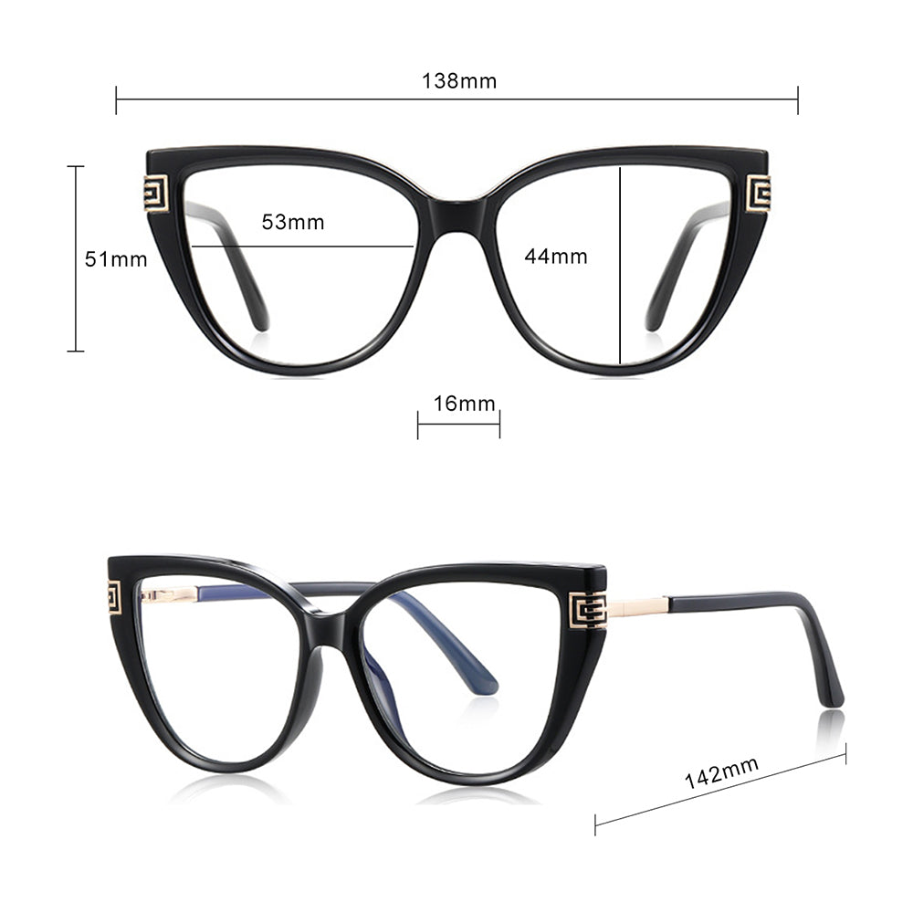 Techsuit 2259 Women's Computer Glasses, Anti-Blue Light, Red