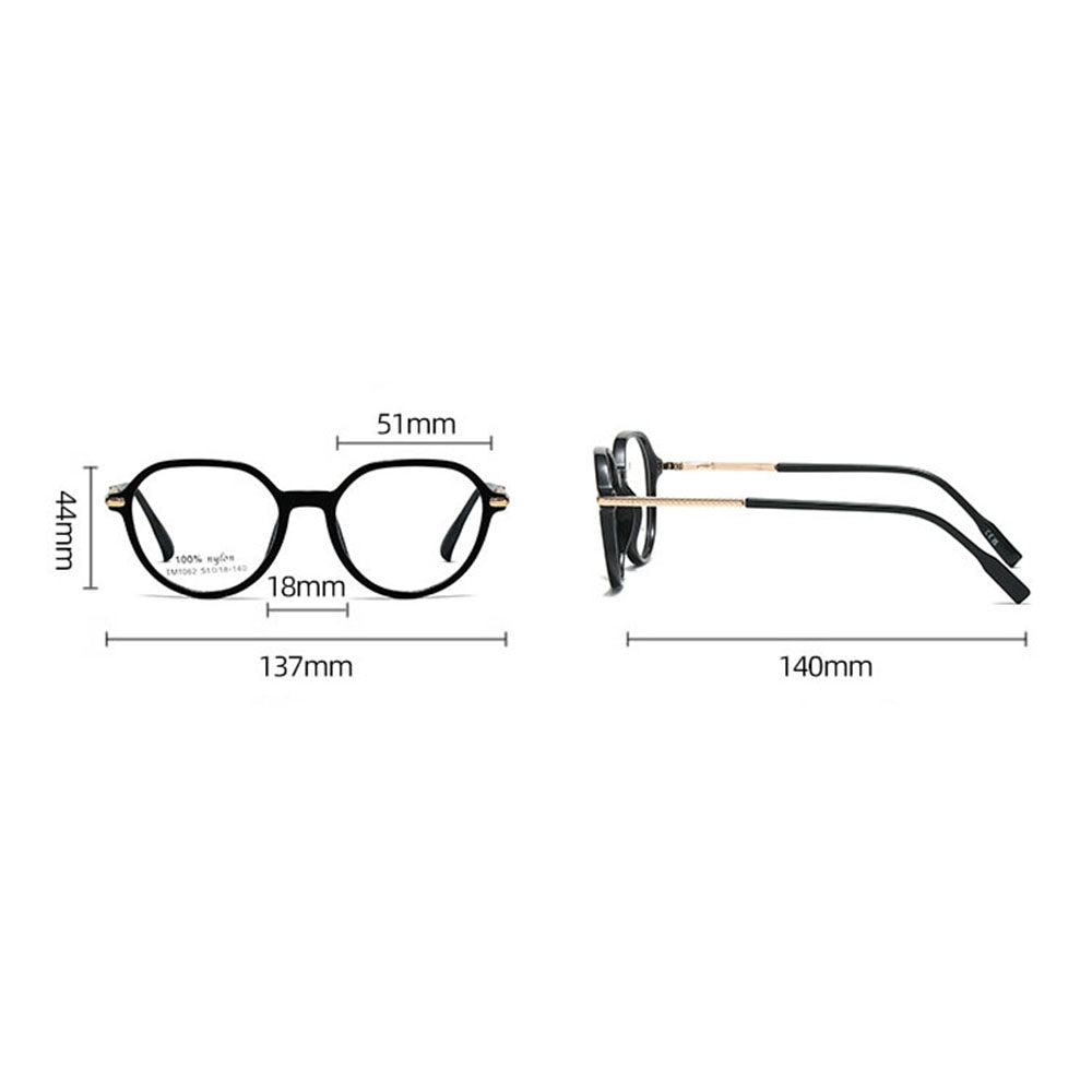 Unisex Techsuit TM1062 Computer Glasses, Anti-Blue Light, Black