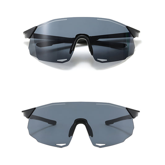 Unisex Techsuit 8853 Cycling Glasses, Black Silver