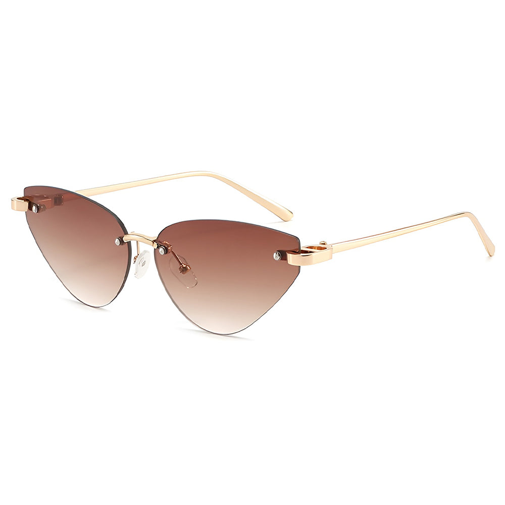 Techsuit Women's Sunglasses S099, Gold Brown