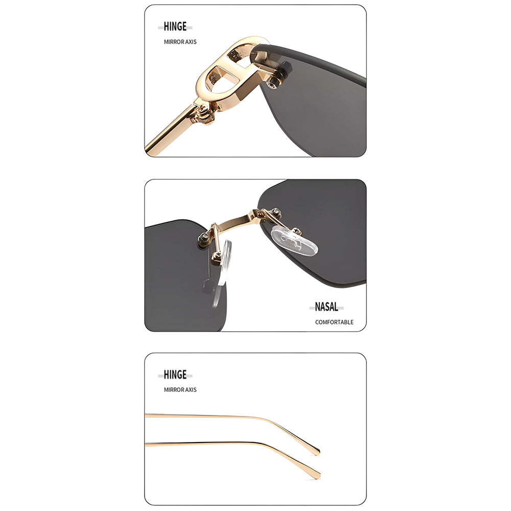 Unisex Techsuit S098 Sunglasses, Gold Light Brown