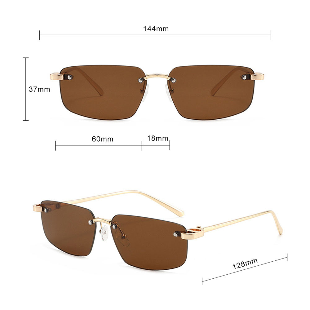 Unisex Techsuit S098 Sunglasses, Gold Black