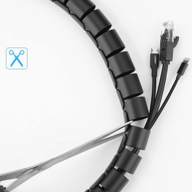 UGREEN LP121 Cable Organizer, 25mm, 3m, Black