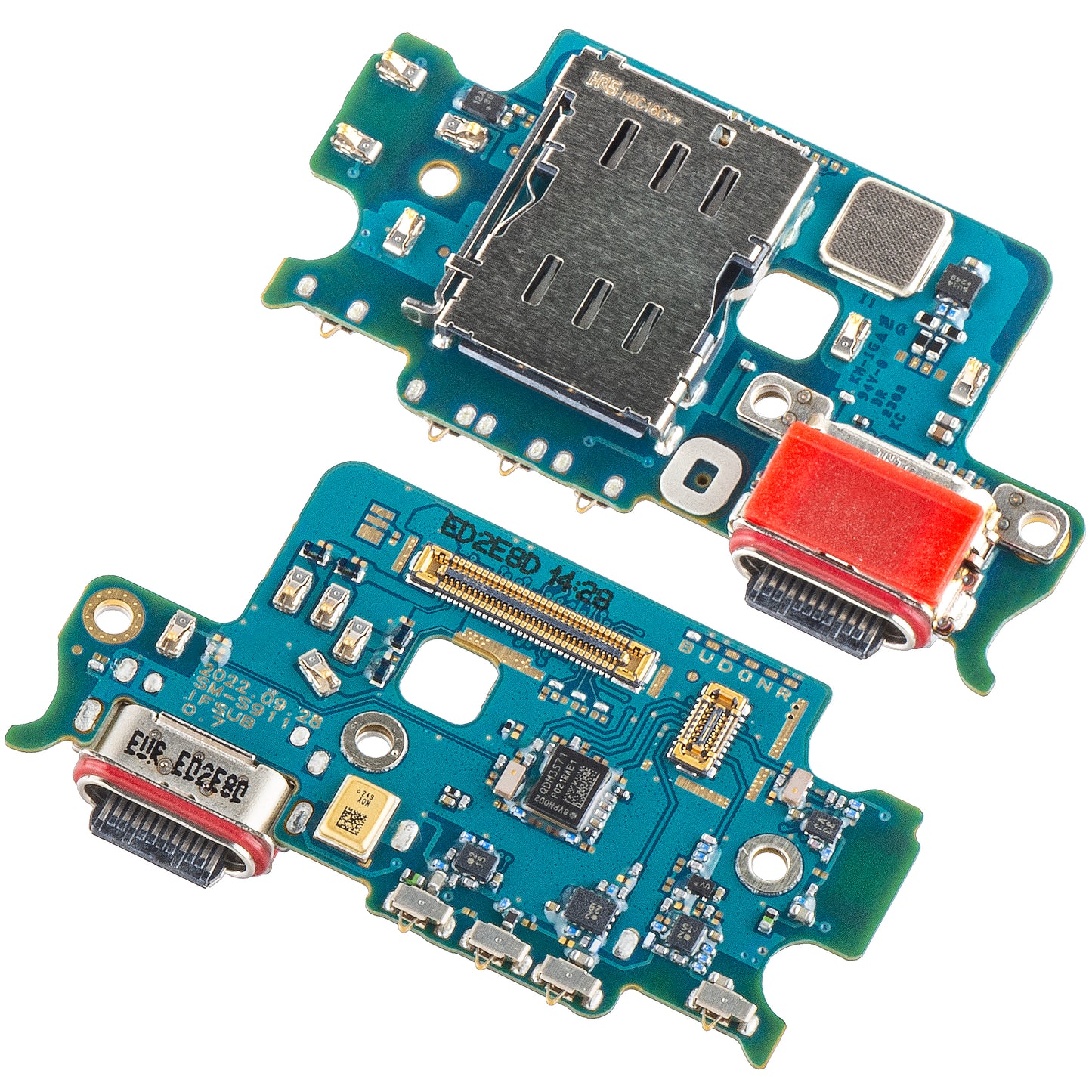 Samsung Galaxy Galaxy S23 S911, Swap GH96-15629A SIM Reader Module - Microphone - Charging Connector Board with Swap GH96-15629A