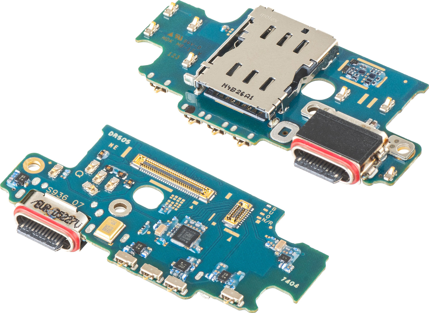 Charging Connector Board - Microphone - SIM Reader Module Samsung Galaxy S25+ S936, Service Pack GH96-18237A