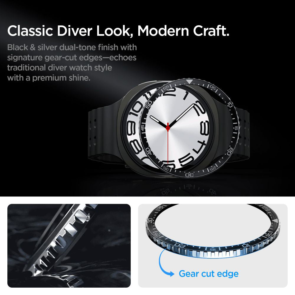 Spigen Tune Diver Protection Frame for Samsung Galaxy Watch8 44mm, Black ACS10008