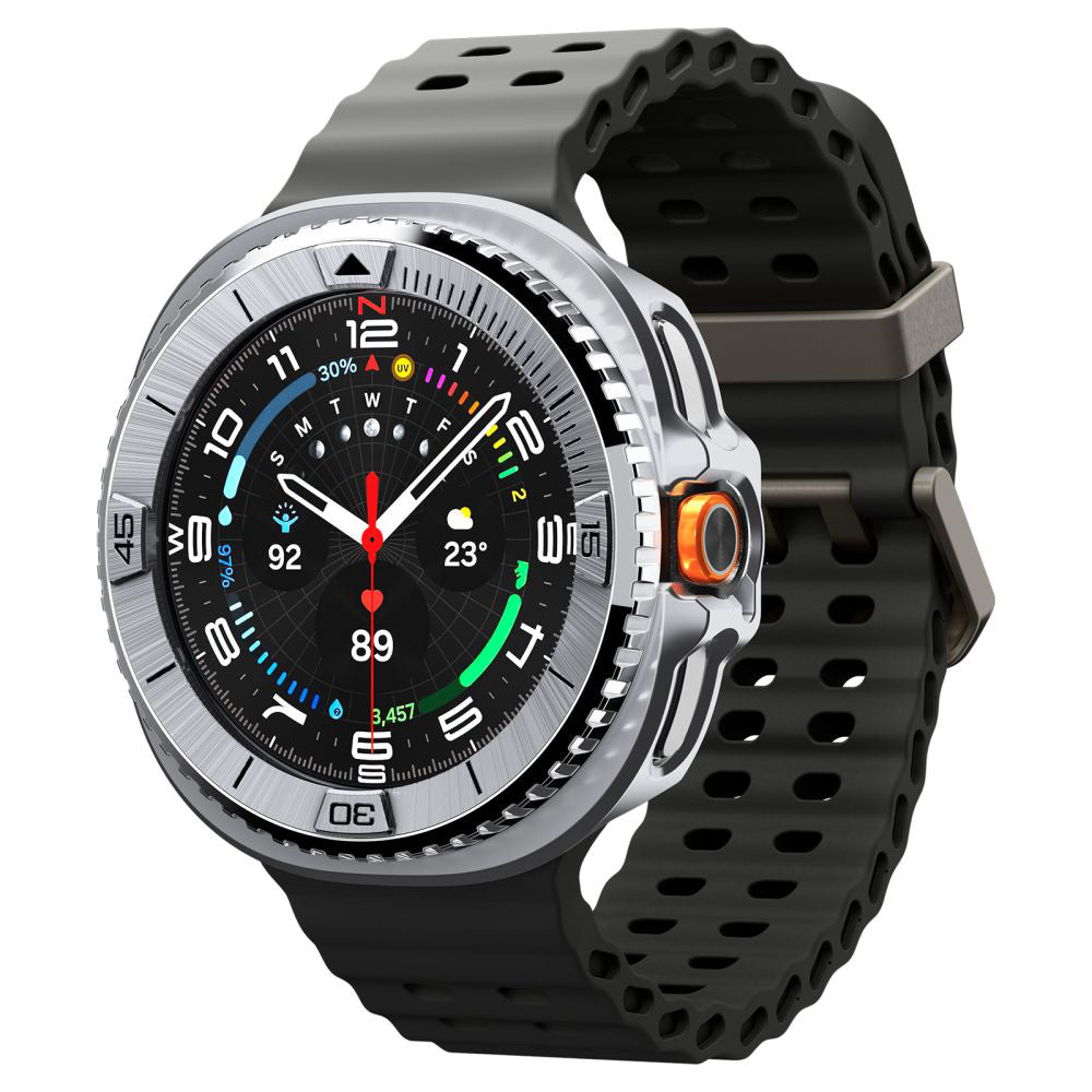 Spigen Tune Pro Pilot Protection Frame for Samsung Galaxy Watch8 Classic, Silver ACS10017