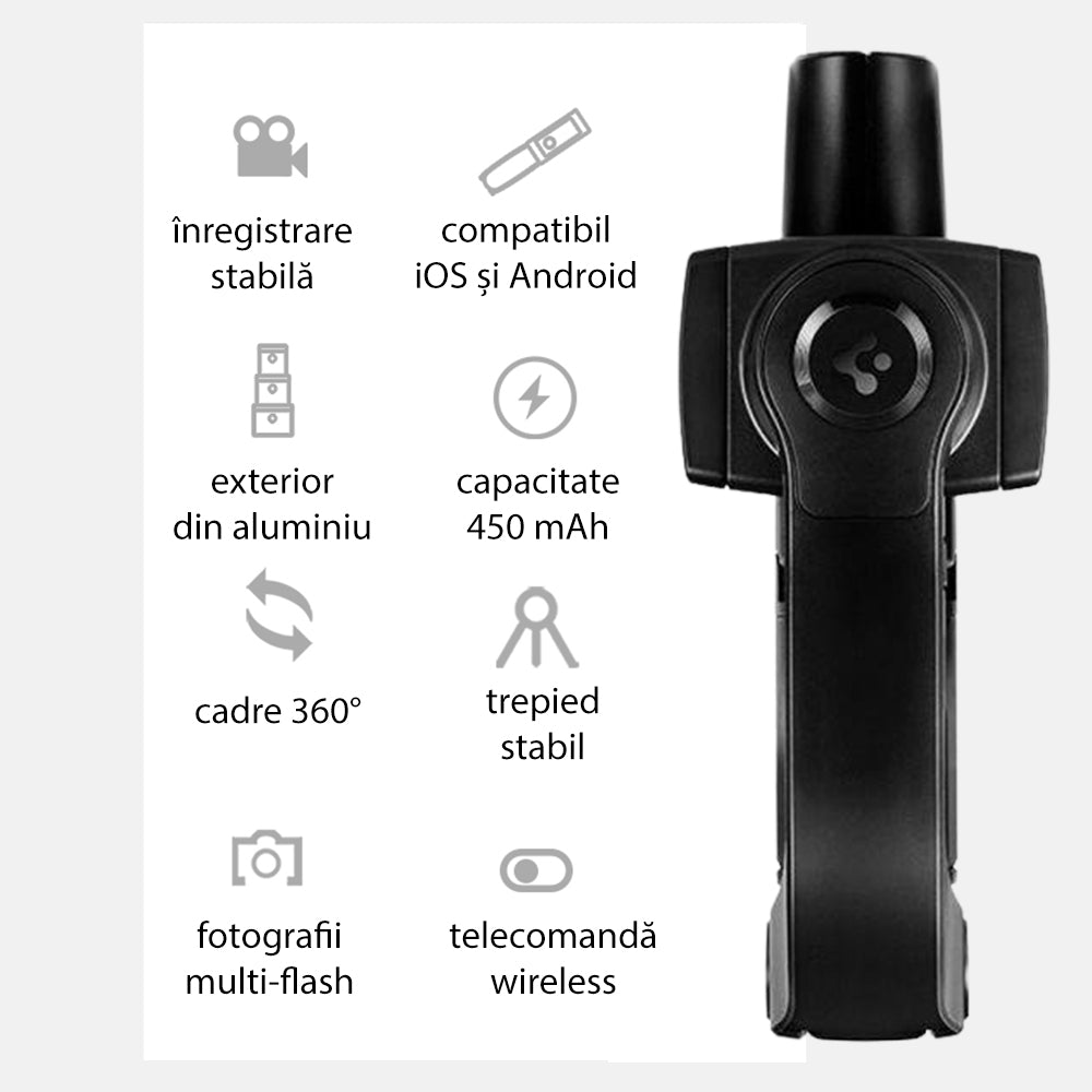 Spigen S610W Gimbal Stabilizer, Universal, Black
