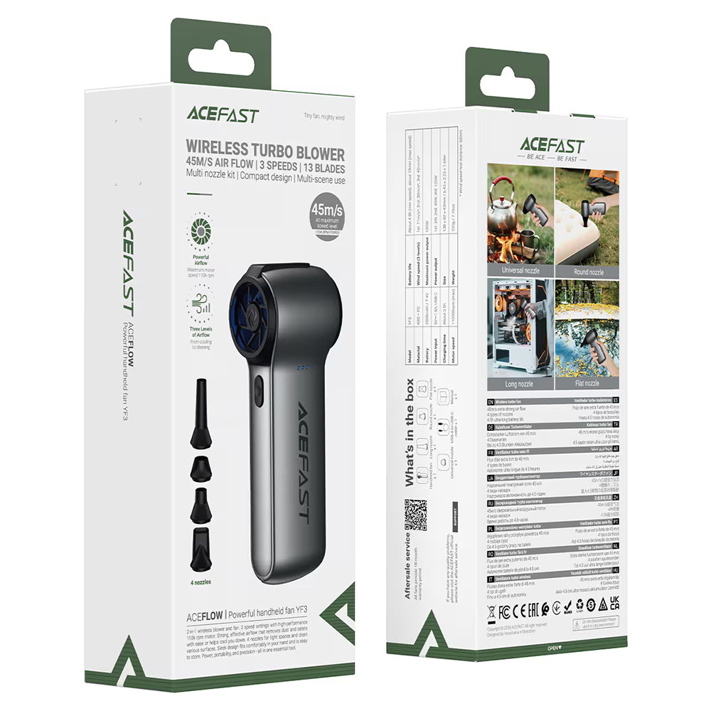 Acefast Air Blower YF3, Gray