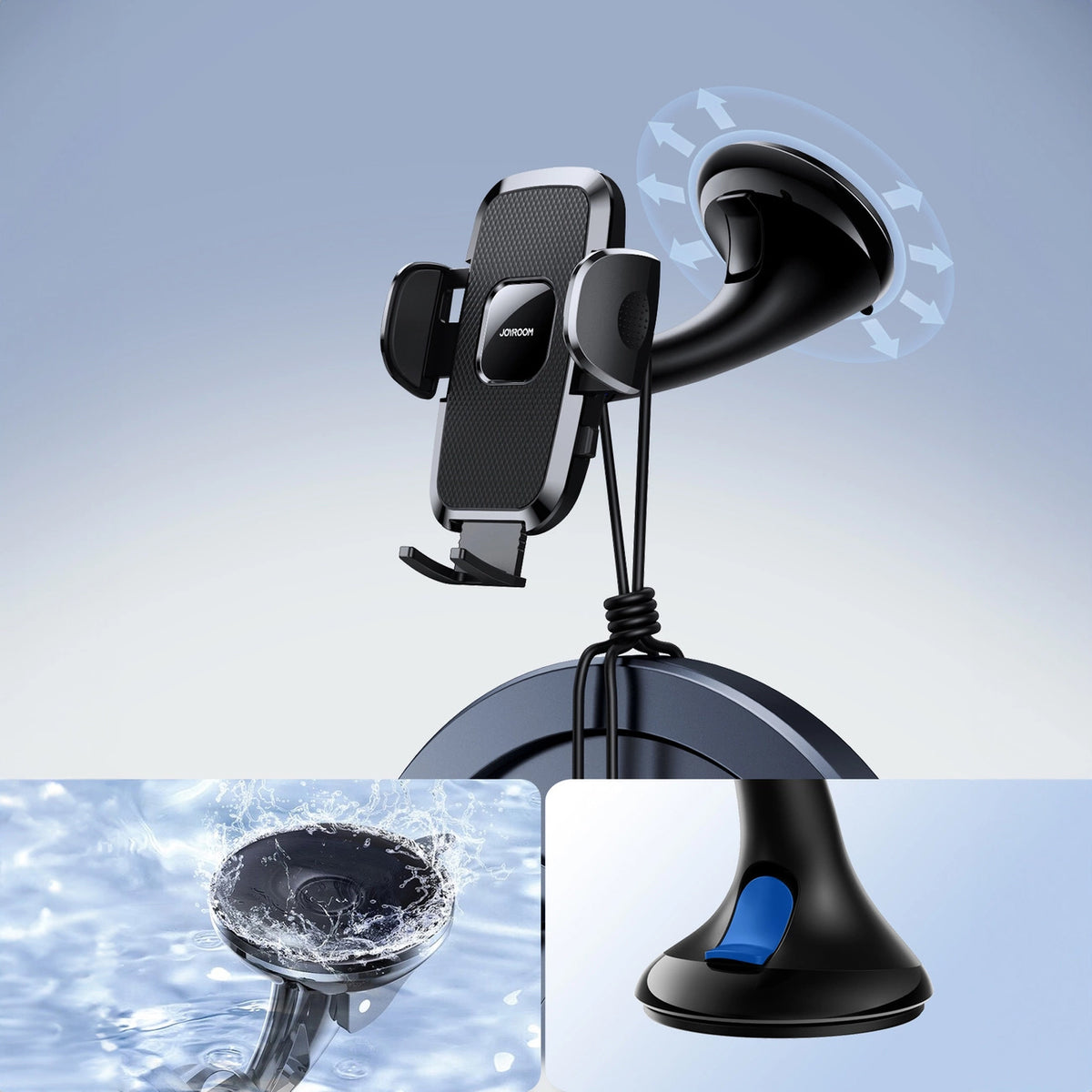 Joyroom JR-ZS259 2in1 Car Holder, 4.7inch - 6.7inch, Black