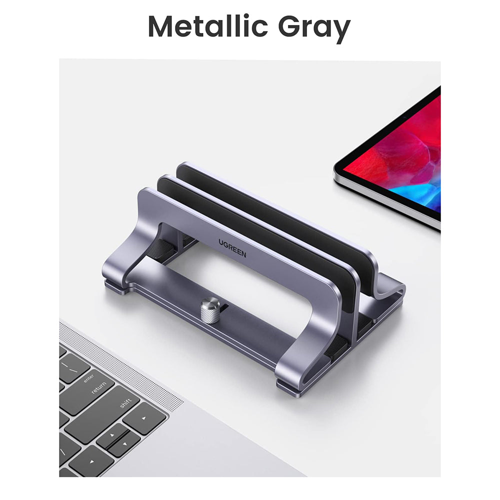 UGREEN LP258 Two Vertical Stand for Laptop with thickness 12mm - 26mm, Silver