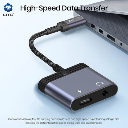 Lightning Audio Adapter - Lightning / 3.5mm Lito LA04L, Black