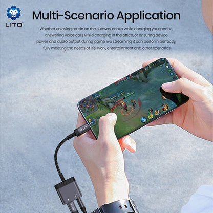 Lightning Audio Adapter - Lightning / 3.5mm Lito LA04L, Black