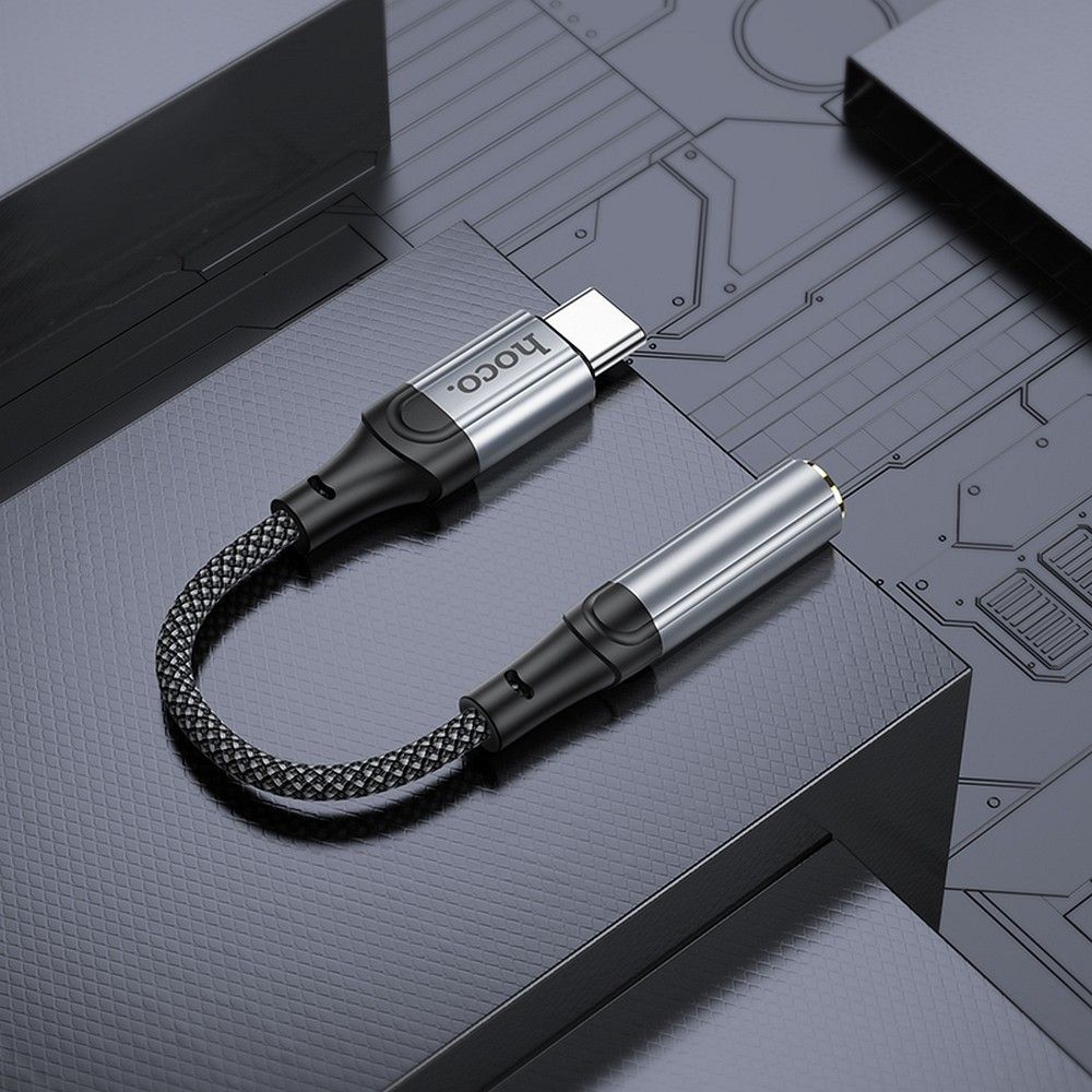 USB-C to 3.5mm Audio Adapter HOCO LS36, Gray