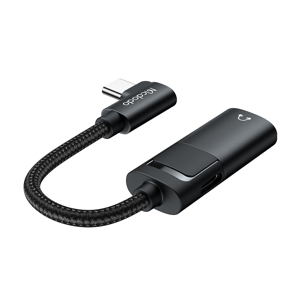 USB-C to USB-C / 3.5mm McDodo CA-1880 Audio Adapter, Black